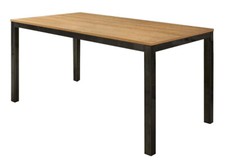 Ausziehbarer Tisch Rechteckig Eiche Basis Metall Modern Design Studio