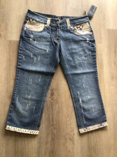 Exklusive Jeans mit Leder und