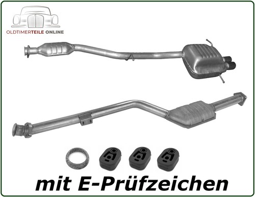 Auspuff set mit kat - auspuff, mercedes