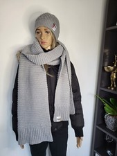 Set Winter Strickmütze Mütze Kappe Strickschal XXL Damen Camp David Soccx