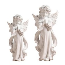 Weißes Harz  Engel  Figur