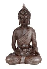 Buddha Figur sitzend braun