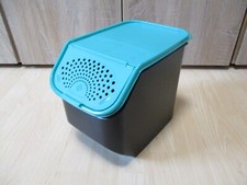 TUPPERWARE A169 KARTOFFEL - LAGER 8,3 L SCHWARZ  - TÜRKIS VORRATSBEHÄLTER