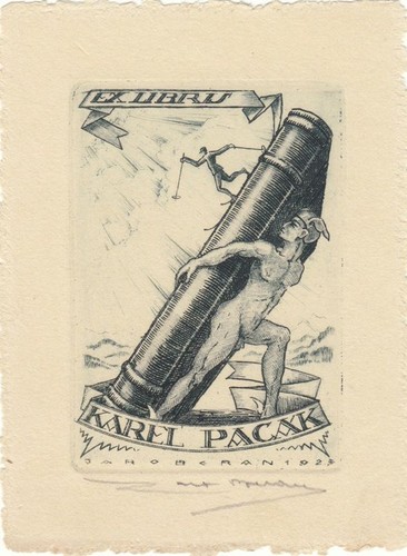 Exlibris bookplate radierung - exlibris,