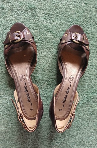 Lederpumps peeptoe braun - lederpumps,,