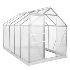 ZELSIUS Gewächshaus 6 mm Verglasung Aluminium ca. 5,90 m² mit Fundament