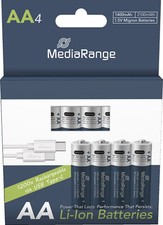 8 Mediarange Akku AA mit USB-C
