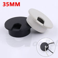 Kabeldurchführung Schreibtisch Kabeldurchlass Kunststoff Kabeldose 35mm schwarz