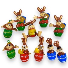 Sammlung Meistermarken 10 Osterhasen Figuren Deko Ei Strauß Kunststoff Klein 
