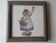 Wandbild STICKBILD Kreuzstich - Handarbeit -  20,5 x 20,5 cm -TOP