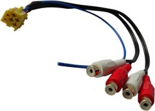Mini ISO Line Out 6pol Cinch Adapter 4 Kanal mit Remote für Audi Concert Chorus