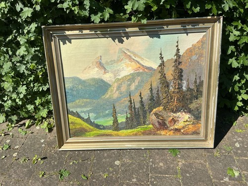 Gemälde öl leinwand watzmann - gemälde,