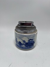 Feuerzeug in Delfts Porzellanmantel. Handbemalt Holland Deko