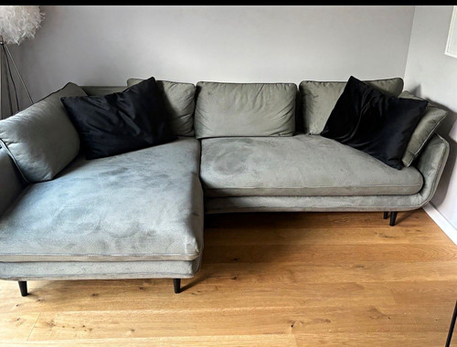 Ecksofa velours grün sitzer - ecksofa, 3-sitzer