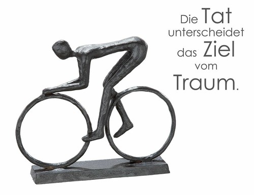 Skulptur racer 15x17cm eisen - skulptur,