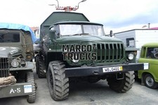 LKW Foto Ural 375D Kippanhänger Deutschland grün #d4cd
