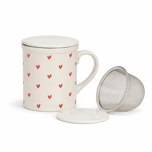 Teebecher mit herz dekor - teebecher, und