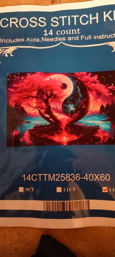 Stickpackung ying yang 40x60