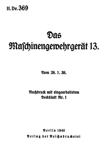 Vorschrift und waffentafeln - vorschrift,