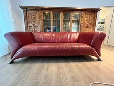 Rolf Benz Couch 322 Klassiker Sofa 210cm Designer weinrot echt Leder