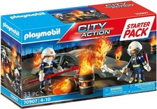 PLAYMOBIL City Action 70907 Starter Pack Feuerwehrübung für Kinder ab 4 Jahren