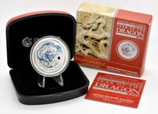 1 Oz Silber Lunar II 2012 Australien Drache White ANA Philadelphia Coin Show