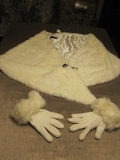 Stola Webpelz u. Broschennadel weiss  Alfredo Pauly HSE24 Webpelz NP99€