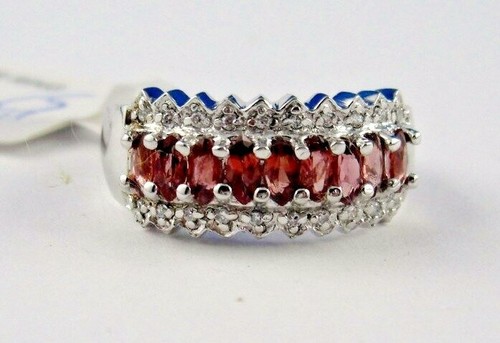 Granat ring navette - n4,