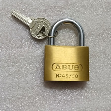 ABUS Messing Hangschloss 45/50 Lock-Tag Vorhängeschloss Bügelschloss