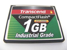 ; 1GB Compact Flash Card CF2001 Industrial ( 1 GB CF Karte ) TRANSCEND gebraucht