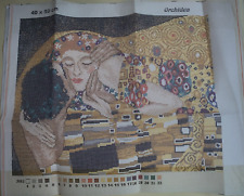 XL  GOBELIN STICKBILD 40 cm x 50 cm - GUSTAV KLIMT  *DER  KUSS*