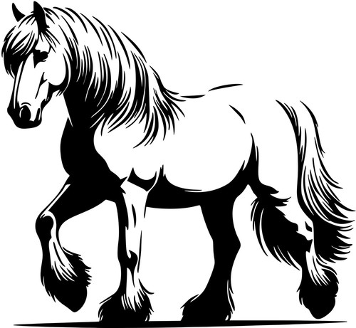 Aufkleber pferd haflinger - pferd,