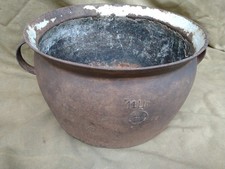 Topf groß 32cm Gusseisen Deko Pflanzgefäß Garten alt antik Küche Kotzenau 