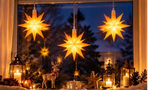 3er set led weihnachtssterne - 3er,