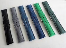 ECHT HAIFISCH Uhrenarmband gepolstert in 22mm mit Breitdorn Schließe- SHARK