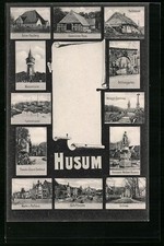 Ansichtskarte husum roter - ansichtskarte,