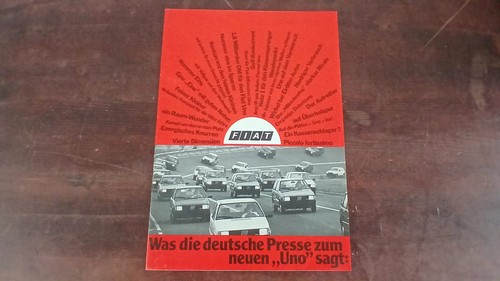 Sonderdruck fiat uno - sonderdruck, frühe