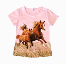 Mädchen T-Shirt Pferd Fohlen