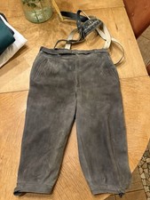 Lederhose sämisch Elch oder Hirschleder neuwertig grau  Gr.52/54 o. 106