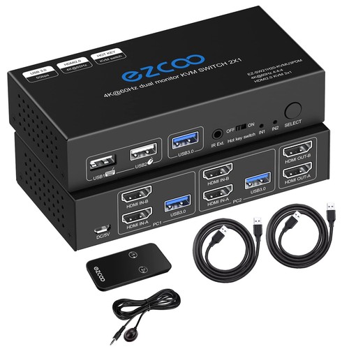 Hdmi kvm switch dual monitor - hdmi,