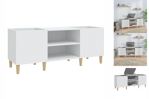 Plattenschrank weiß 121x38x48 - plattenschrank,