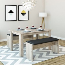 Sitzgruppe Essgruppe Holztisch Esstisch Tisch Tischgruppe Sentio Sonoma Vicco