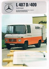 Prospekt Datenblatt Mercedes Benz LKW L407 D / 409 von 4. 1975