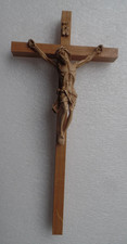 Blockkreuz m. Christus Kreuz Holz 30 cm  Zimmerkreuz Holzkreuz Nr. 43/35 hell