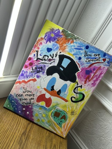 Dinald duck acryl - dinald, leinwand