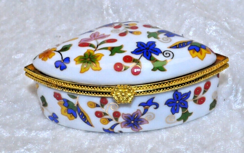 Porzellan pillendose blumen - pillendose,
