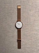 Cluse Roségold Damenuhr - Boho Chic Mesh weiß, ohne Batterie