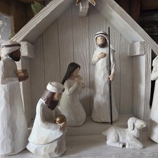 Komplett Weihnachtskrippe Krippenszene  Engel Krippe Könige Komplettkrippe Figur