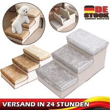 3 Stufen Katzentreppe Haustiertreppe Hundetreppe Aufstiegshilfe mit Bezug NEU