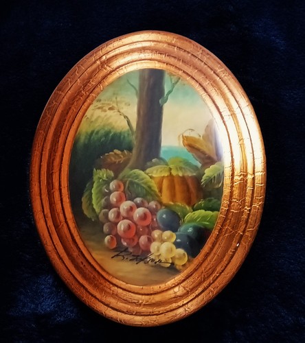 Gemälde antik oval 25x20 - , cm
